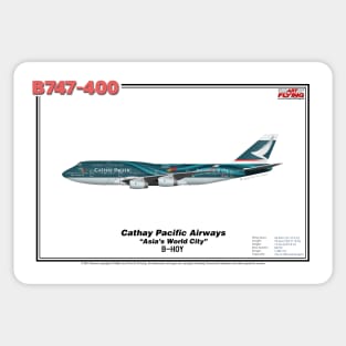 Boeing B747-400 - Cathay Pacific Airways "Asia's World City" (Art Print) Sticker